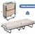 Portable Folding Metal Bed Frame with Memory Foam Mattress