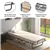 Portable Folding Metal Bed Frame with Memory Foam Mattress