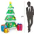 Festive Inflatable Tree with Gift Box Trio