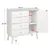 Modubox Milo Mid-Century 4 Drawer Chest with Door in White