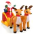 7.5 Feet Inflatable Santa with Double Deer and Sled