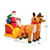 7.5 Feet Inflatable Santa with Double Deer and Sled