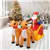 7.5 Feet Inflatable Santa with Double Deer and Sled