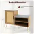 2-in-1 Rattan Shoe Cabinet with Bench