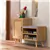 2-in-1 Rattan Shoe Cabinet with Bench