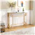 Narrow Sofa Side Table, Console Table with Marble Tabletop