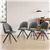 Set of 4 Modern Fabric Dining Chairs with Steel Legs for Home, Dining