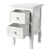 Set of 2 White Bedside Tables with 2 Drawers for Bedroom Storage