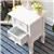 Set of 2 White Bedside Tables with 2 Drawers for Bedroom Storage