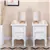 Set of 2 White Bedside Tables with 2 Drawers for Bedroom Storage