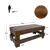 ODIKA Craftsman Coffee Table, 103cm Wooden Center Table for Home, Room