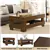 ODIKA Craftsman Coffee Table, 103cm Wooden Center Table for Home, Room