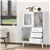 White Sideboard with Sliding Glass Door, 3 Drawers, and Storage