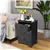 Tri-Drawer Wooden Side Table - Black