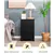 Tri-Drawer Wooden Side Table - Black