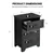 Tri-Drawer Wooden Side Table - Black