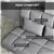 Convertible Floor Sofa Bed with 9-Position Backrest & Pillows – Grey