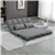 Convertible Floor Sofa Bed with 9-Position Backrest & Pillows – Grey