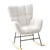 Modern Tufted Upholstered Rocking Chair with High Backrest