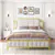 Queen Upholstered Bed Frame with Linen Headboard & Under-Bed Storage