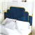 Queen Upholstered Bed Frame with Linen Headboard and Storage (Blue)