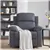 Fabric Recliner Chair, Manual Recliner with Padded Armrests