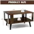 Coffee Table with Shelf - Rustic Brown