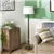 58-inch rustic grey floor lamp with hardback shade and double switch