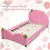 Twin Size Kids Upholstered Strawberry Pattern Toddler Bed