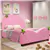 Twin Size Kids Upholstered Strawberry Pattern Toddler Bed