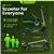 Gyrocopters Plaid Electric Scooter for adults l 10 AH Range upto 35kms