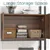 5-Tier Bookshelf with Doors, Rustic Wood Industrial Bookcase for Home