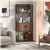 5-Tier Bookshelf with Doors, Rustic Wood Industrial Bookcase for Home