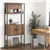 5-Tier Bookshelf with Doors, Rustic Wood Industrial Bookcase for Home