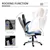 Padded Headrest, Extra-Thick Cushion Racing Gaming Chair Flip Up Armre