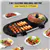 2-in-1 Electric Hot Pot & BBQ Grill, Portable Smokeless Pan