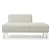 56.3' Modern Armless Loveseat Sofa, Upholstered Teddy Fabric, Beige