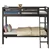 Twin Over Twin Bunk Bed with Ladder and Guard Rail