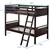 Twin Over Twin Bunk Bed with Ladder and Guard Rail