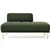 56.3' Modern Armless Loveseat, Teddy Fabric Upholstery,Green