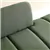 56.3' Modern Armless Loveseat, Teddy Fabric Upholstery,Green