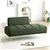 56.3' Modern Armless Loveseat, Teddy Fabric Upholstery,Green