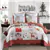 MarCielo 3 Pcs Christmas Quilt Set King Size - Deer Mailbox Design