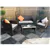 4-Piece Outdoor Patio Set: Rattan Wicker Sofa, 2 Chairs & Coffee Table