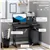 Home Office Desk with Keyboard - Black