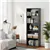 5-Shelf Wooden Bookcase - Black