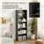 5-Shelf Wooden Bookcase - Black