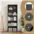 5-Shelf Wooden Bookcase - Black