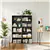 5-Shelf Wooden Bookcase - Black