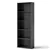 5-Shelf Wooden Bookcase - Black